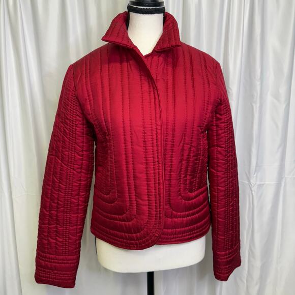 Spiegel Jackets & Blazers - Vintage Spiegel Red Quilted Jacket Women’s Size 8 – Short Coat